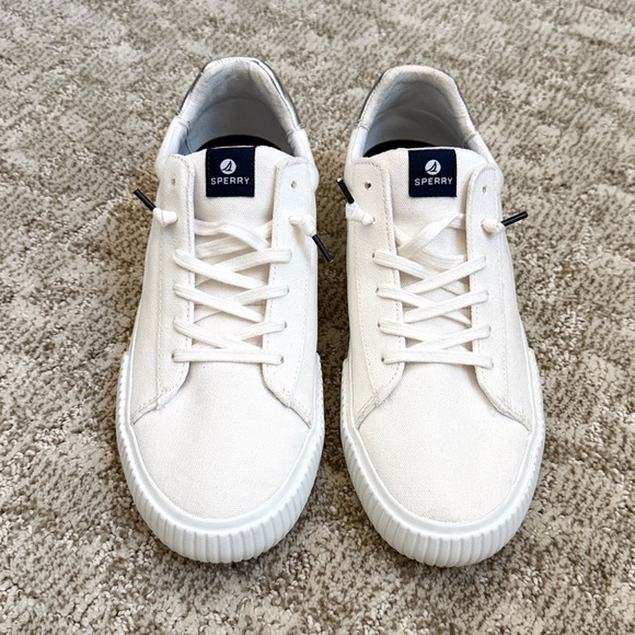 Sperry Seabed LTT Women’s White/Silver Canvas Slip-On Sneaker—9 1/2 - Picture 5 of 9